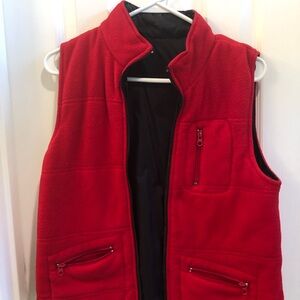 Fleece reversible vest